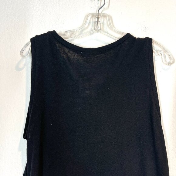 Black Ruched Dress Knit Midi Bodycon XL - Picture 6 of 10